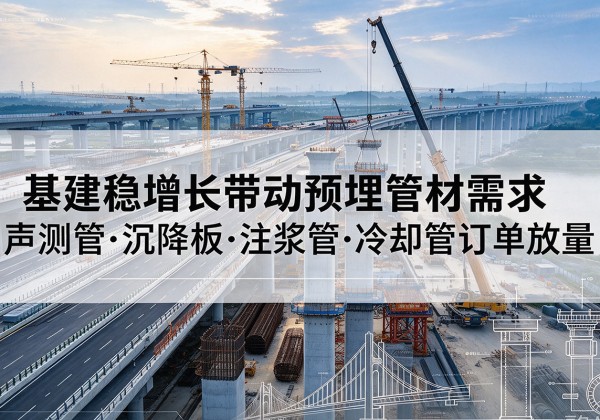 太仆寺旗基建稳增长带动预埋监测管材需求，声测管、沉降板、注浆管订单持续放量